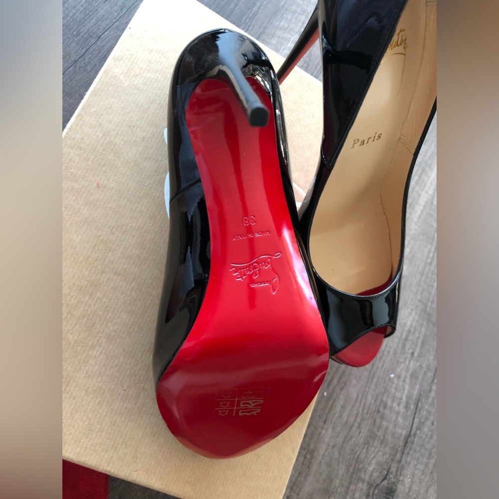 Christian Louboutin Black Patent Leather Stiletto Heels